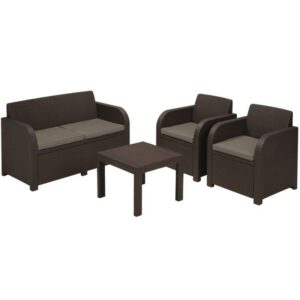 Set mobilier gradina 4 locuri maro Keter Georgia