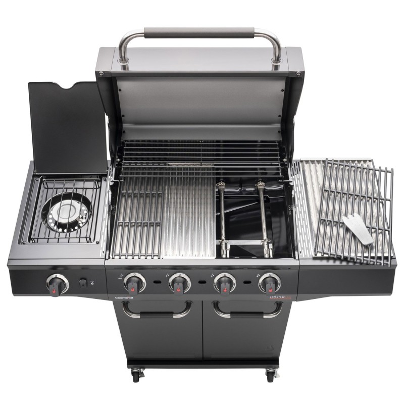 Gratar pe gaz Char-Broil Advantage Core B4 cu 4 arzatoare si arzator lateral, grile din fonta, TRU-Infrared 140971