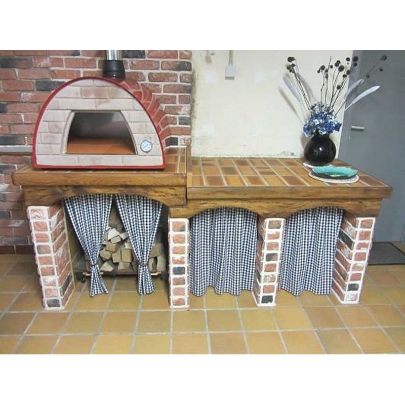 Cuptor traditional pe lemne Maximus rosu