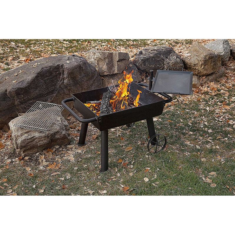 Gratar de campanie pe carbuni Cook Wagon Camp Chef CC-FPGG, grila otel, tava fonta