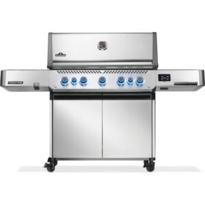 Gratar pe gaz din inox 5 arzatoare arzator lateral infrarosu arzator spate Napoleon Prestige 665 RSIB P665VXRSIBPSS