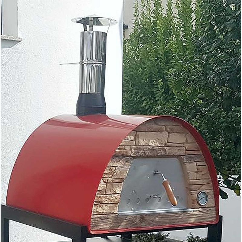 Cuptor traditional pe lemne Maximus Arena rosu