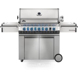 Gratar pe gaz din inox, cu 5 arzatoare principale, arzator spate infrarosu, arzator lateral infrarosu si cutie pentru gheata Napoleon Prestige PRO 665 inox PRO665RSIBPSS-3