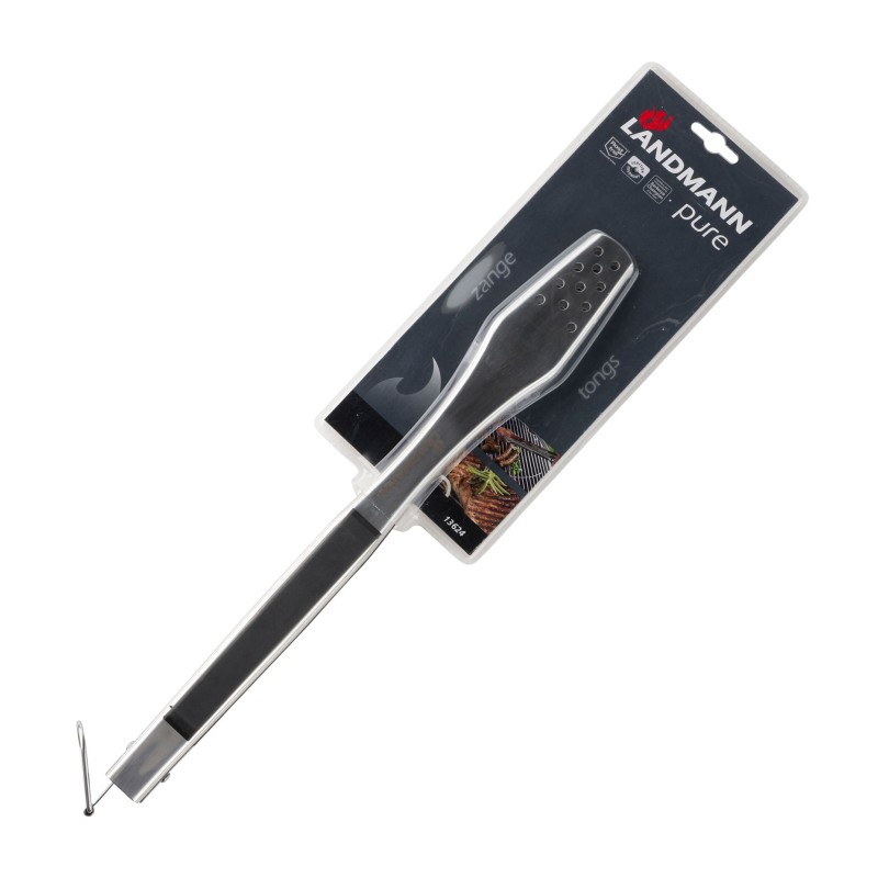Cleste din inox pentru gratar, maner plastic, 46,5 cm, Landmann Pure 13624