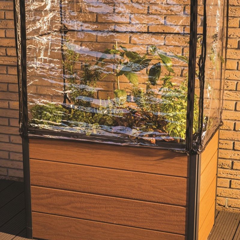 Jardiniera maro cu sera Keter Maple 249295