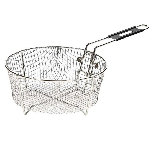 Cos pentru prajire din otel inoxidabil rotund cu diametru de 26 cm pentru ceaunele Lodge L-10FB2