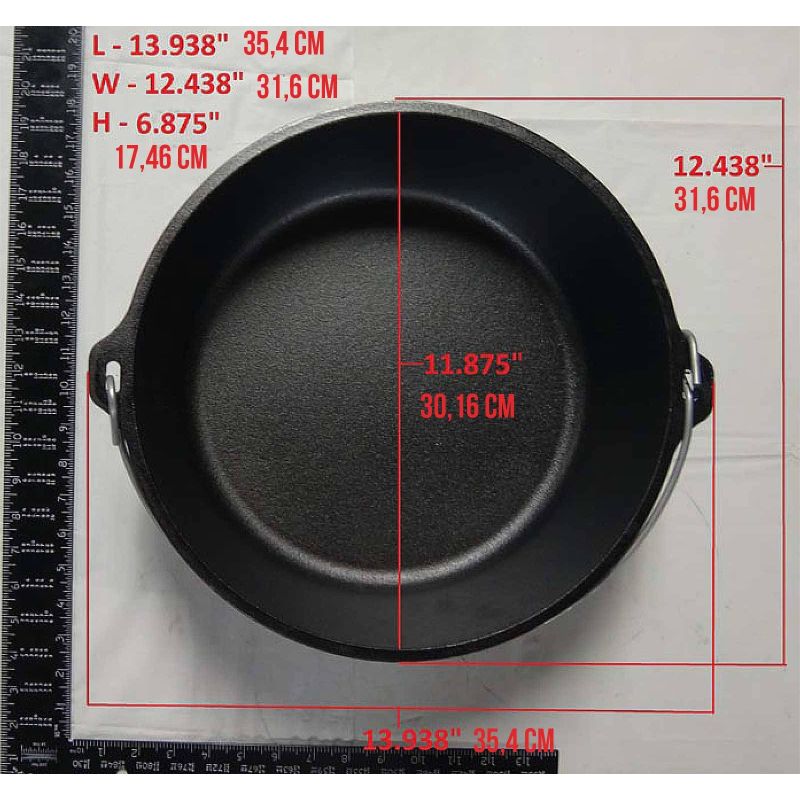 Ceaun din fonta cu capac - cuptor olandez Lodge 30,2 cm 5,7 litri L-12CO3