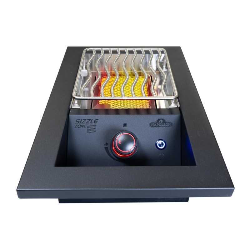 Arzator lateral incorporabil pe gaz Napoleon BIB10IRPMK, negru mat