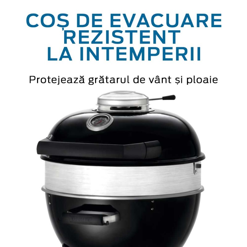 Gratar pe carbuni din otel emailat, grila de fonta 55 cm Napoleon PRO22K-LEG-3