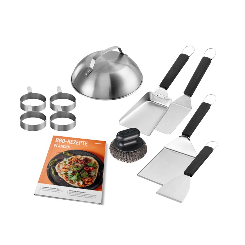 Set 10 piese pentru plancha din otel inoxidabil si plastic Enders 8776