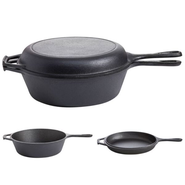 Set 2 tigai din fonta cu maner ALL GRILL 26 cm 9763