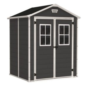 Casuta gradina Keter Manor 6x5 cu usa dubla antracit 17197128