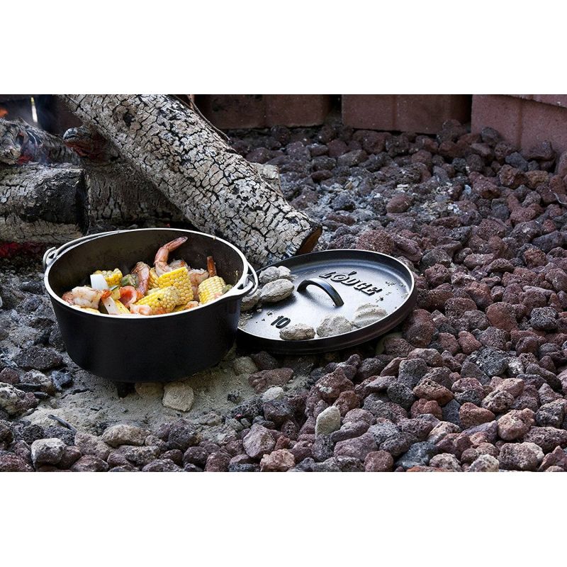 Ceaun din fonta cu capac - cuptor olandez Lodge 25,4 cm 4,7 litri L-10DCO3