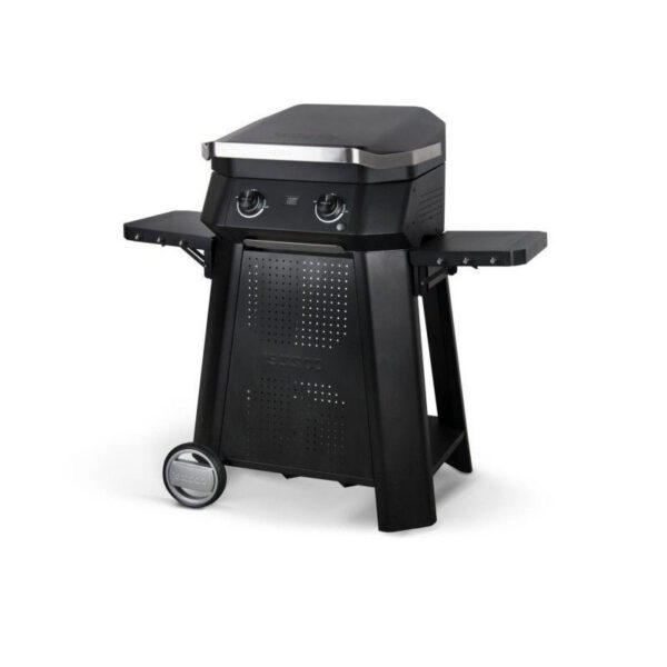 Gratar pe gaz tip grill cu 2 arzatoare Cozze 500 5kW 90502 si Stand metalic Cozze 90532