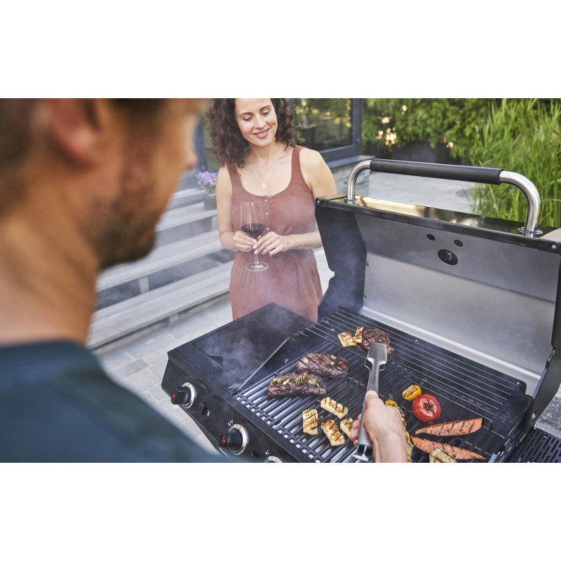 Gratar pe gaz Char-Broil Advantage Core B4 cu 4 arzatoare si arzator lateral, grile din fonta, TRU-Infrared 140971