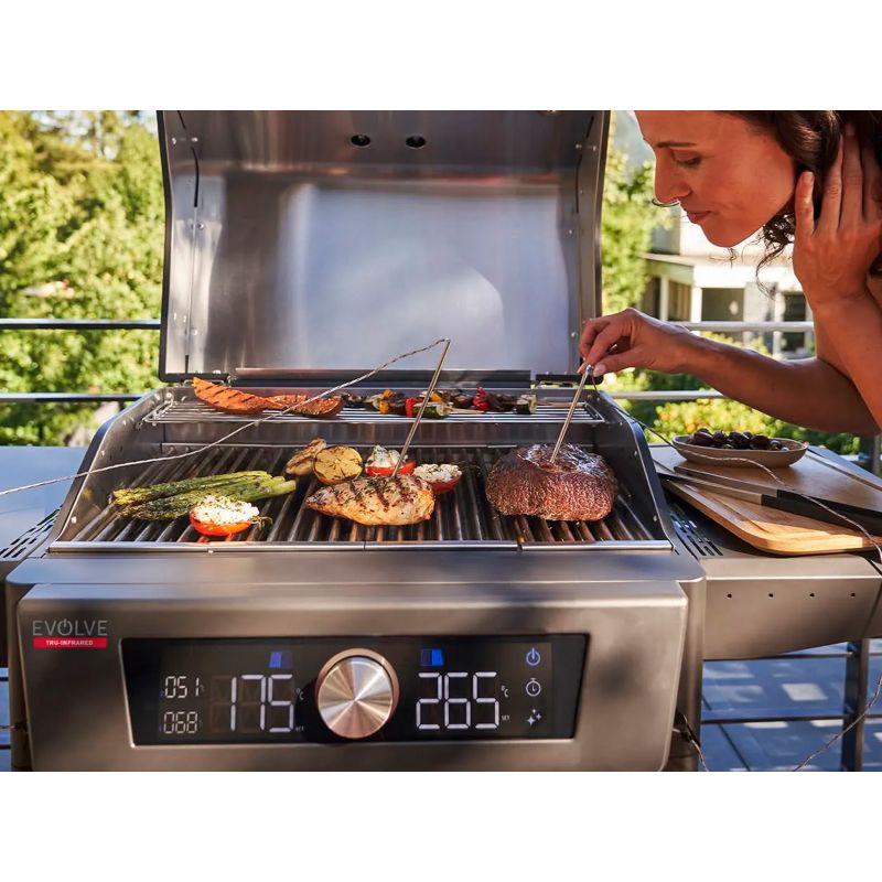 Gratar electric Char-Broil Evolve, display, grile din inox, TRU-Infrared 140993