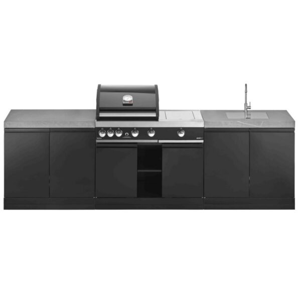 Bucatarie de exterior Grandhall K0GK-01 si Gratar pe gaz Premium GT3 si arzator lateral sear burner K03000281A