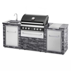 Bucatarie de exterior Grandhall Stone Island K04000235B si Gratar pe gaz Grandpro Maxim G5 K05000387A
