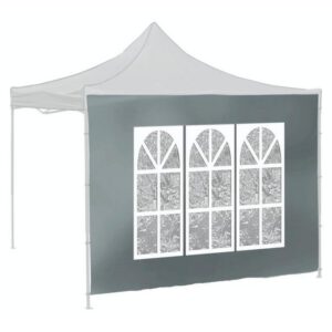 Perete lateral impermeabil cu fereasta 3 x 2 m pentru pavilioanele Cattara - TT13345