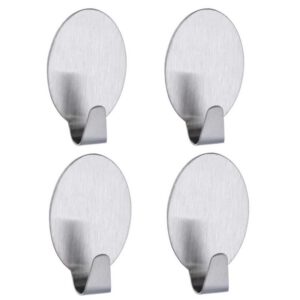 Set 4 carlige ovale argintii Wenko Midget 4378110100