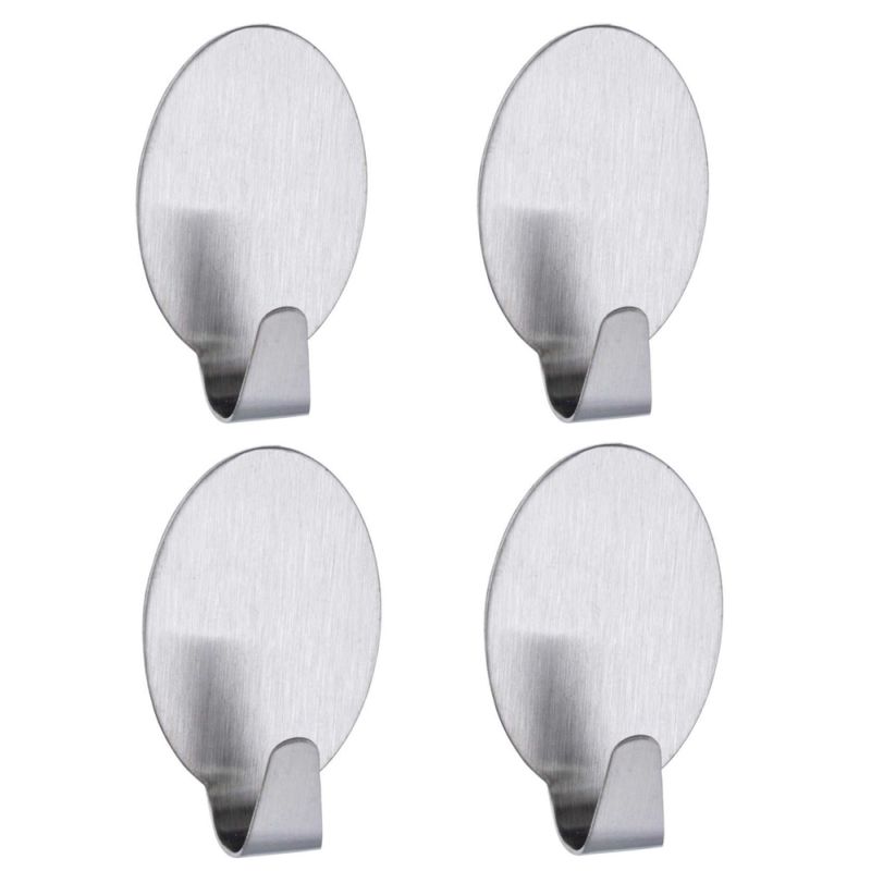 Set 4 carlige ovale argintii Wenko Midget 4378110100