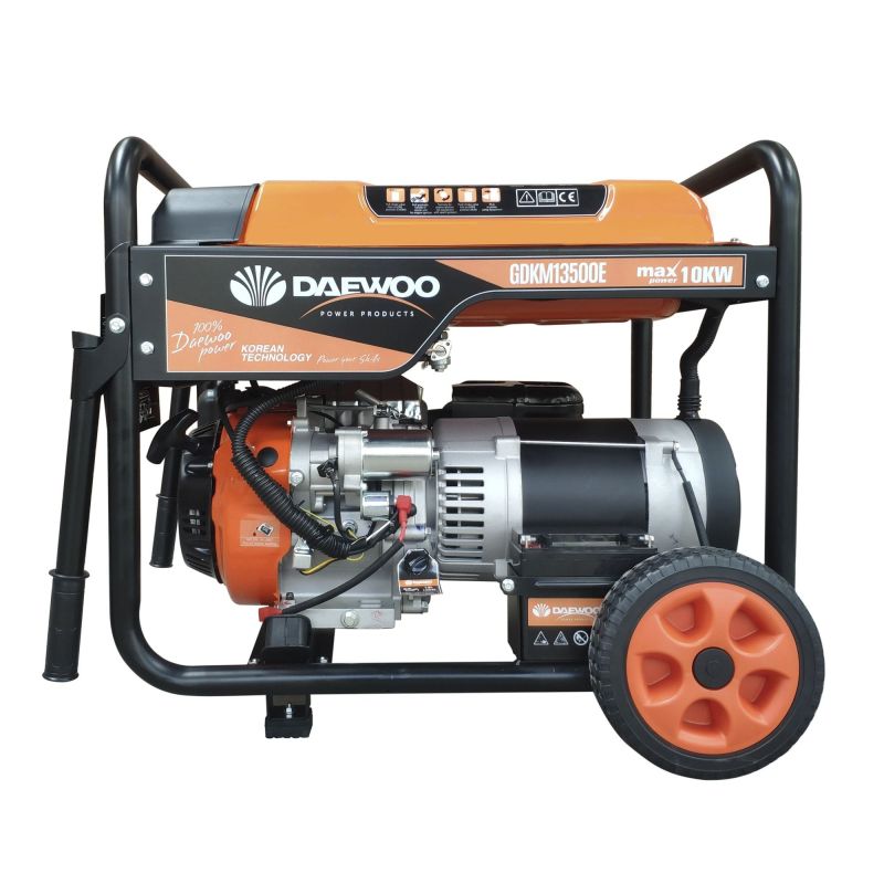 Generator Daewoo 9kW max 10kW electric start cu roti si manere GDKM13500E