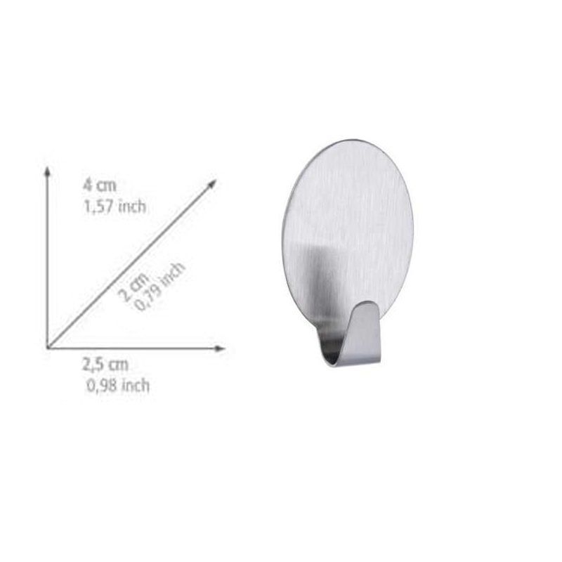 Set 2 carlige ovale argintii Wenko Maxi 4378210100