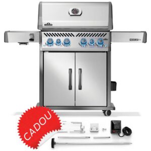 Gratar pe gaz din inox cu 4 arzatoare principale, arzator spate, arzator lateral infrarosu, Napoleon Rogue 525 Pro S RPS525RSIBPSS-2