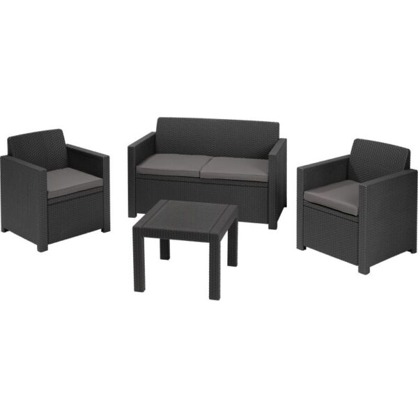 Set mobilier gradina graphite Keter Alabama