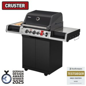 Gratar pe gaz, 3 arzatoare inox, arzator infrarosu ajustabil, grile fonta, Enders Uniq 3 IK Cruster 870033