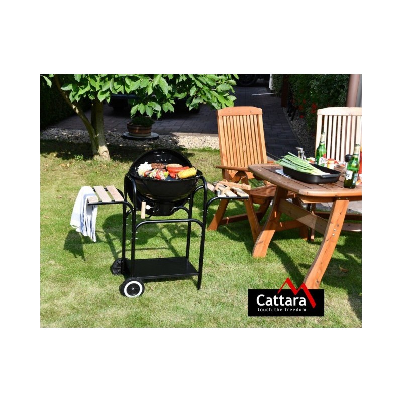Gratar pe carbuni Cattara Messina, mobil, masute laterale, 46cm - TT13033