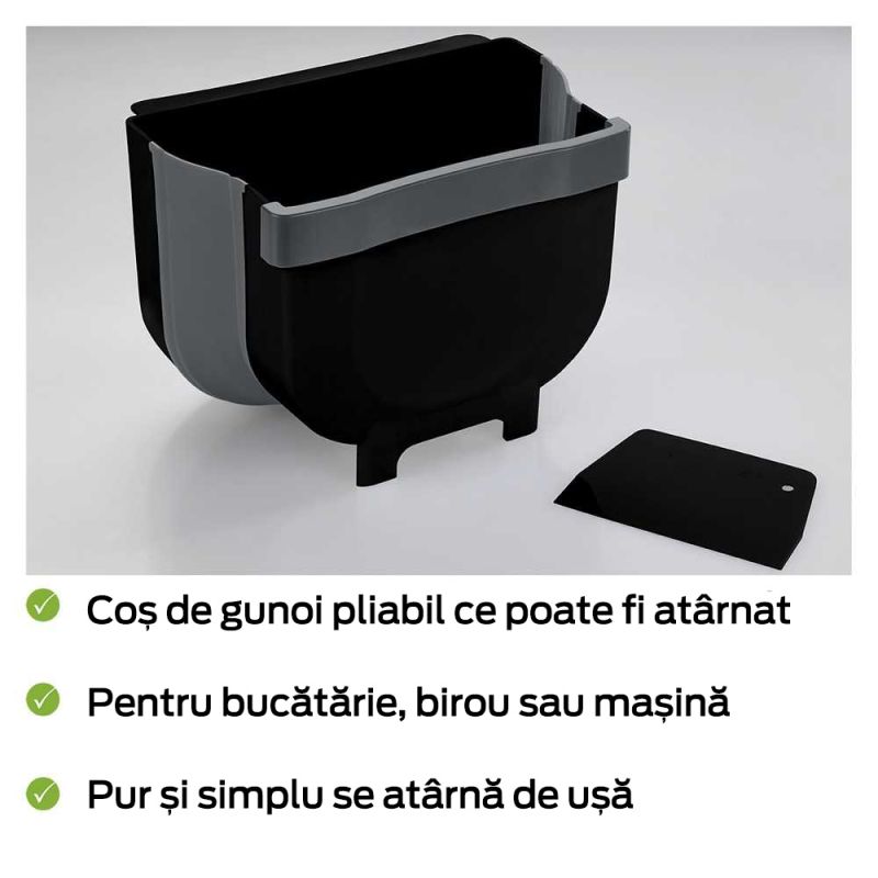 Cos de gunoi pentru usa Fago 5 litri Wenko Black Outdoor Kitchen 55028100