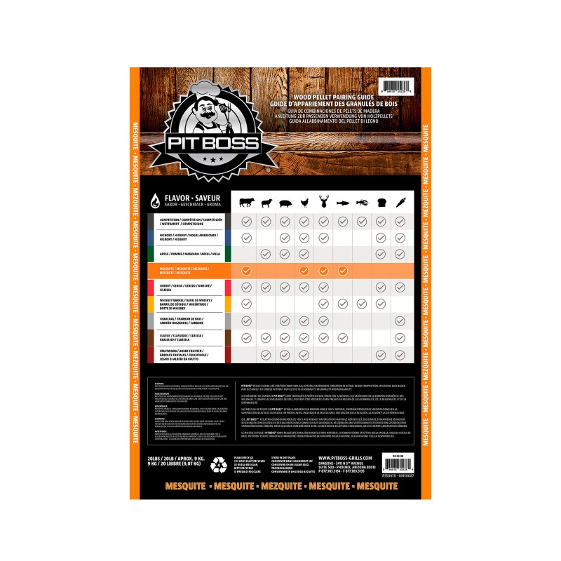 Peleti pentru grill 9 kg Pit Boss Mesquite Blend 55238
