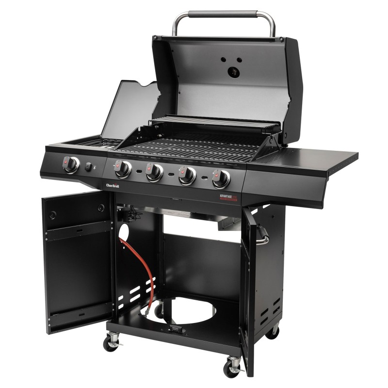 Gratar pe gaz Char-Broil Advantage Core B4 cu 4 arzatoare si arzator lateral, grile din fonta, TRU-Infrared 140971