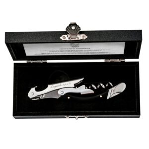 Tirbuson cu maner din lemn Pakka negru Laguiole Style de Vie Luxury Line KURKZWART