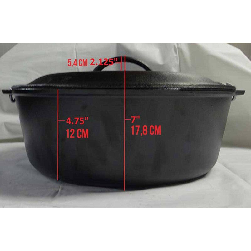 Ceaun din fonta cu capac - cuptor olandez Lodge 33 cm 8,5 litri L-12DO3