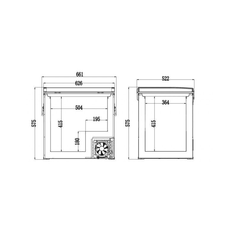 Frigider auto cu compresor Alpicool 60l 230/24/12V