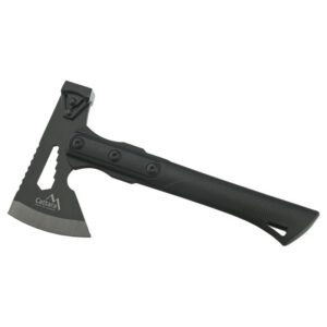 Topor multifunctional Cattara, solid, negru, 27cm, ciocan, cheie universala, amnar, teaca plastic - TT13265