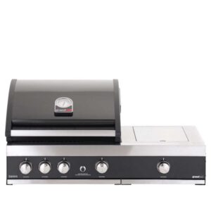 Gratar pe gaz cu 3 arzatoare din inox Grandhall Premium GT3 si arzator lateral sear burner K03000281A, incastrabil