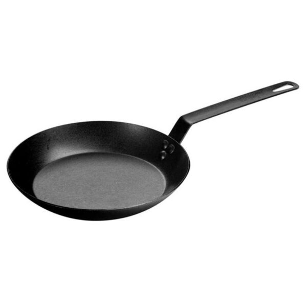 Tigaie adanca rotunda din otel carbon cu maner asezonata Lodge 26 cm L-CRS10