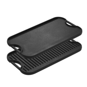 Plita din fonta cu 2 fete neteda si grill Lodge 51 x 26 cm L-PGI3