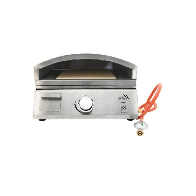 Gratar pe gaz Cattara cu plancha si cuptor de pizza, otel inoxidabil - TT14101