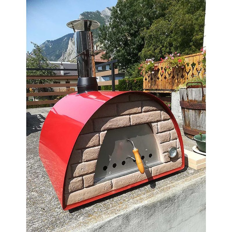 Cuptor traditional pe lemne Maximus rosu