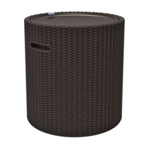 Cutie depozitare rotunda maro Keter Cool Stool