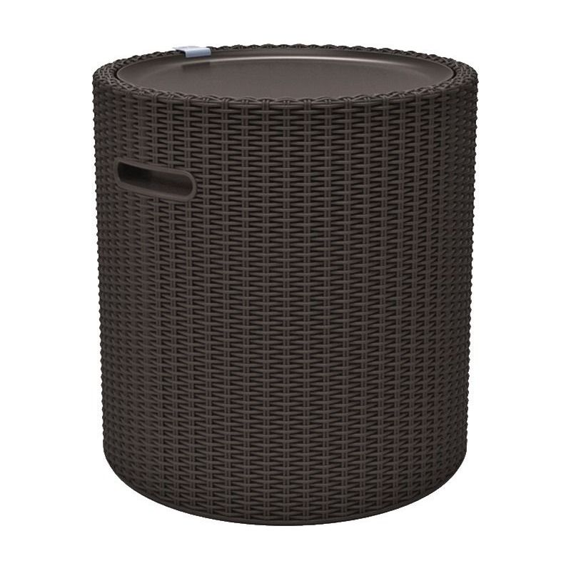 Cutie depozitare rotunda maro Keter Cool Stool