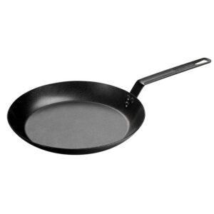 Tigaie adanca rotunda din otel carbon cu maner asezonata Lodge 30 cm L-CRS12
