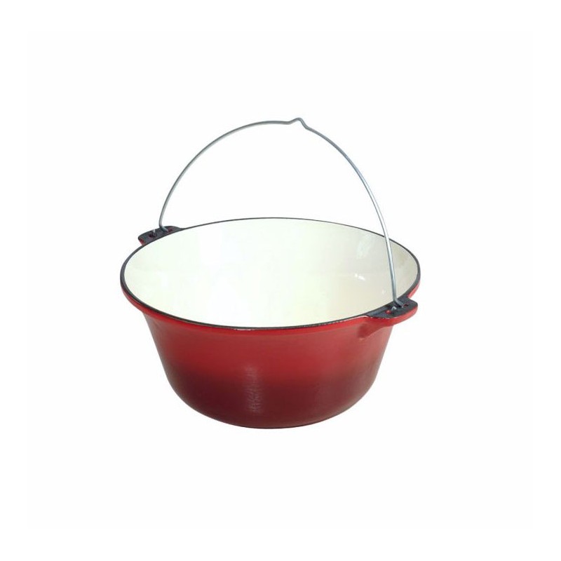 Ceaun din fonta emailata, culoare rosu, 7,2 litri, Perfect Home, 12010