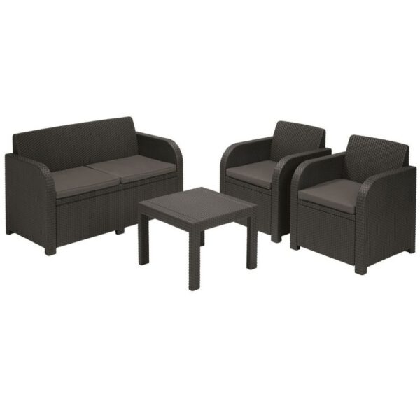 Set mobilier gradina 4 locuri graphite Keter Georgia