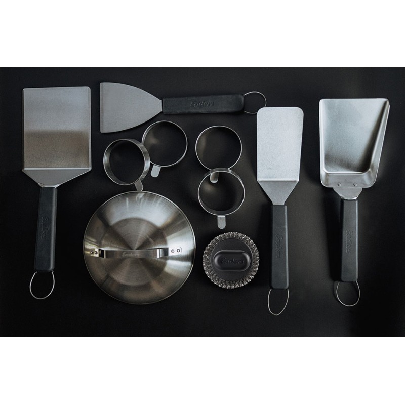 Set 10 piese pentru plancha din otel inoxidabil si plastic Enders 8776