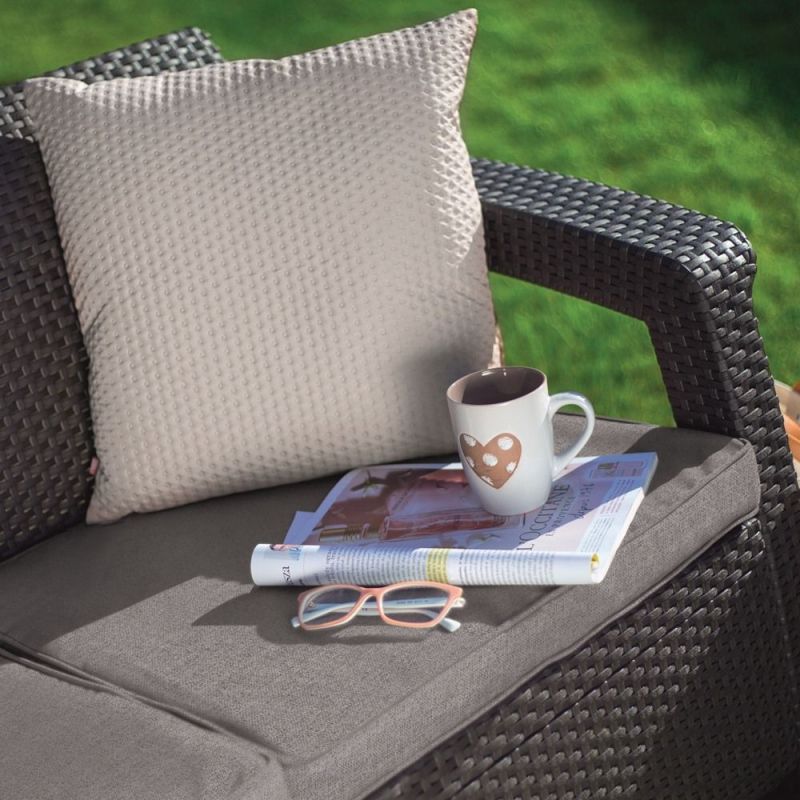 Set mobilier gradina graphite Keter Corfu